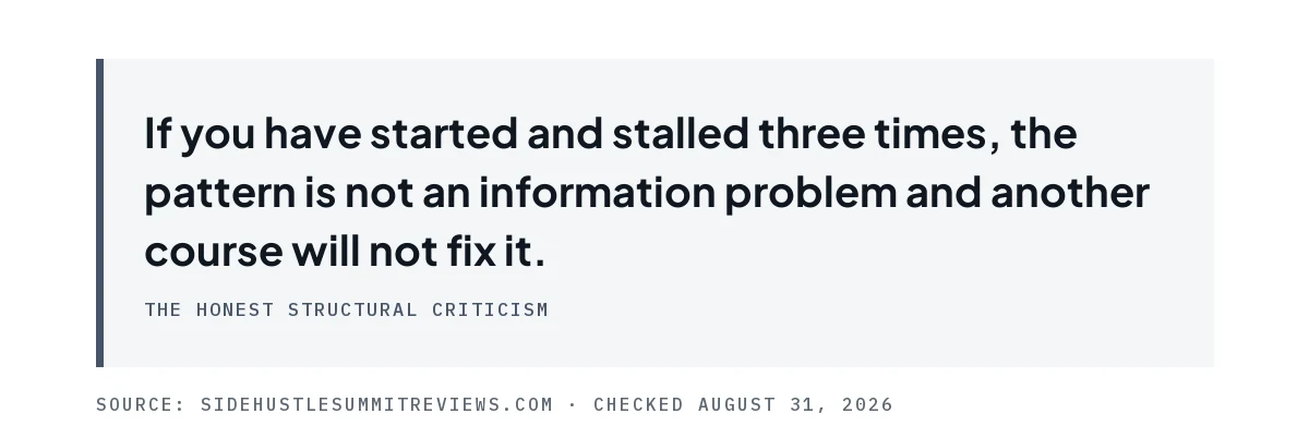 Pull quote noting that repeated stalling is not an information problem and another course will not fix it.