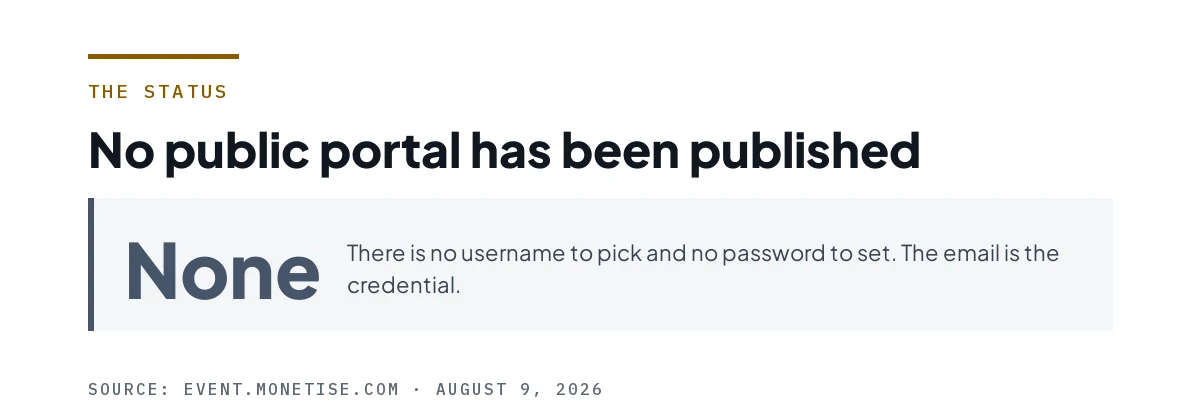 Figure showing no public portal has been published.
